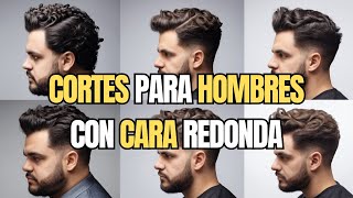 CORTES para CARA REDONDA cabello ONDULADO hombre  MEJORES cortes para HOMBRES de cara redonda 2024 [upl. by Keyes]