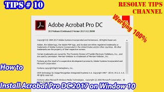 how to install Adobe Acrobat DC version 2017 [upl. by Adilen]