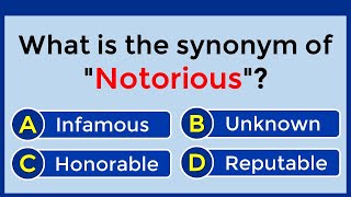 Synonyms Quiz Can You Achieve a Perfect 3030 in This Synonym Quiz [upl. by Rida]