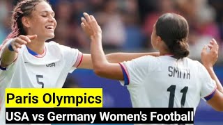 USA vs Germany Womens Football Highlights  USA vs Germany Womens Football Olympics [upl. by Danna187]