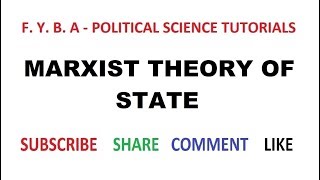 Marxist Theory of State  VI [upl. by Haelam]