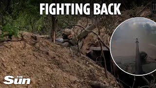 Heartstopping footage shows Ukrainian forces in fierce firefight after shock Russian offensive [upl. by Adnahsar]