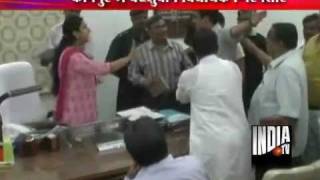 Kanpur MLA Arrested Misbehaves with Lady Officer [upl. by Ahsiruam815]