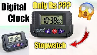 TAKSUN TS 613A 2 Digital Clock With Stopwatch Feature  Cheap Digital Clock [upl. by Yemrots]