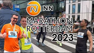 Marathon Rotterdam 2023 Runners POV Roaring Fans and Rotterdams Iconic Landmarks 4K [upl. by Hollah]