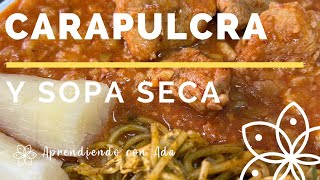 Cómo preparar Carapulcra y Sopa Seca  con Ada Zegarra [upl. by Alyose]