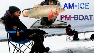 Fishing Lake Couchiching amp Simcoe Jan 8th 2024 [upl. by Eadnus968]