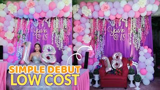 Very Easy Debut Decoration Ideas using Balloons  Birthday Decoration Ideas at Home  BALLOON DECOR [upl. by Arrakat]