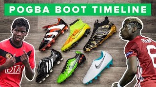 POGBA BOOT HISTORY 2009  2017  ALL PAUL POGBAS FOOTBALL BOOTS [upl. by Latsyc]