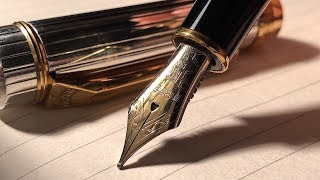 ASMR PLATINUM STERLING SILVER Japanese Fountain Pen Writing 銀無垢万年筆 HD [upl. by Diva800]