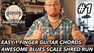 Easy 1 Finger Guitar Chords amp Blues Shred Run  Sound Advice JWD 1 [upl. by Akiem]