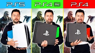 PS5 vs PS4 Pro vs PS4  le Gros Comparatif  rapidité gameplay [upl. by Akeimahs766]