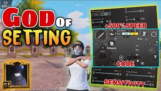 New Conqueror🔥Best Sensitivity  Control CODE 5 Finger FASTER PLAYER  Daxua Setting PUBG BGMI [upl. by Aguie643]