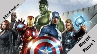 Official Trailers  Marvel Cinematic Universe Phase 1 [upl. by Ecarg352]