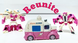 Transformers ROTF Mudflap amp Skids Ice Cream Truck figure review [upl. by Noyrb764]