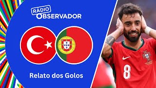 Portugal 30 Turquia  Relato dos Golos  Rádio Observador  Euro 2024 [upl. by Oemac]