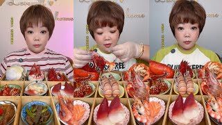 Seafood 28 Eat big Shrimp 🍤🦐🍤🦐mukbang chicken seafood eating dinner [upl. by Neirod]