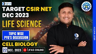 Cell Biology PYQ for CSIR NET Life Science Dec 2023 Exam Topic Wise PYQ Discussion  IFAS [upl. by Adla]