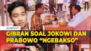 Respons Gibran soal Jokowi dan Prabowo Makan Bakso Bareng di Magelang [upl. by Chaves]