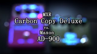 MXR Carbon Copy Deluxe vs Maxon AD900 Analog Delay  Analog Delay Comparison [upl. by Martica]