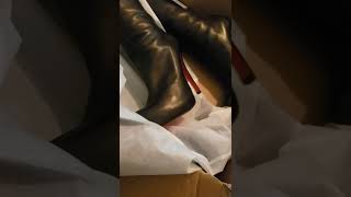 Louboutin unboxing Alta Arielle boots [upl. by Eyanaj375]