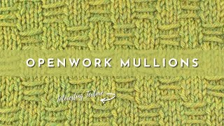 How to Knit the Open Work Mullions Stitch Pattern  Knitting Stitch Dictionary  English Style [upl. by Poland304]