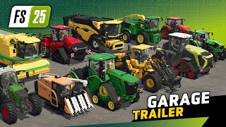 🚜 Machines of Farming Simulator 25  GARAGE TRAILER [upl. by Arted]