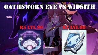 Testing Oathsworn Eye R5 90 vs Widsith R2 80 for Yae Miko [upl. by Goodard386]