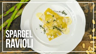 Hausgemachte Ravioli mit Spargelfüllung  Ravioli zuhause machen [upl. by Yks]