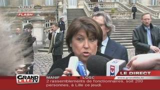 Sarkozy à Lille  Martine Aubry en colère [upl. by Annonyw]