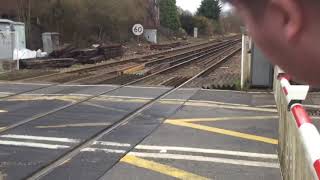 Camberley Station Level Crossing Surrey Sunday 04032018 [upl. by Faustena]