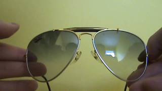 Vintage RayBan Outdoorsman 58 mm Bausch amp Lomb  Precious Metals [upl. by Enyrhtak]