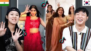 Koreans React to Bollywood Dance TikTok For The First Time  KATCHUP [upl. by Boeschen498]