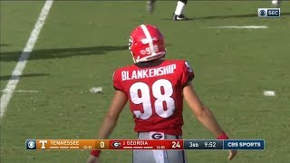 UGA Kicker Rodrigo Blankenship’s 85yard Kickoff into Sanford Stadium Stands [upl. by David]