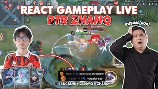 React Gameplay Live BTR ZhanQ  DaddyQ  LucasNB Real Jungler GOD di Luar China  Honor of Kings [upl. by Georgiana303]