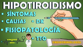 HIPOTIROIDISMO FISIOPATOLOGÍA Síntomas SubclínicoCongénitode HashimotoDiagnóstico y Tratamiento [upl. by Weinstock]