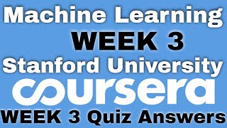 Machine Learning week 3 coursera quiz answers  Logistic Regression answer  Regularization answers [upl. by Anidan]