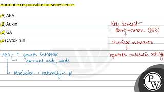 Hormone responsible for senescence [upl. by Anotal211]