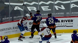 EkmanLarsson uses crazy lacrosse move to clear the puck [upl. by Syd23]