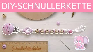 Bastelanleitung Schnullerkette selber machen ♡ DIYTutorial [upl. by Aihsenal]