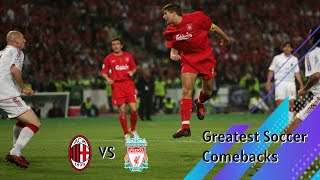 Milan vs Liverpool 2005 UEFA Champions League Final Greatest Football Comebacks [upl. by Natanoy]