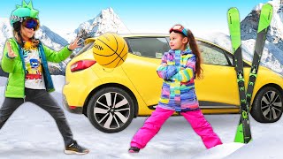 Selin und Arseny gehen Skifahren Video für Kinder auf Deutsch  Magisches Schloss [upl. by Cappella129]