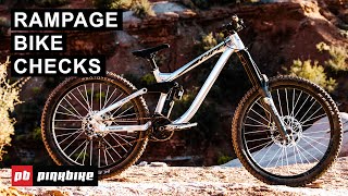 What Does The Winner Of 2023 Red Bull Rampage Ride  Bike Checks [upl. by Ahseikram]