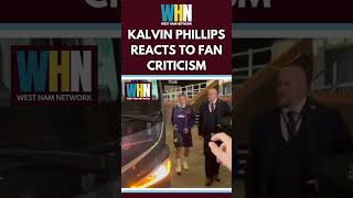 KALVIN PHILLIPS REACTS TO FAN CRITICISM AFTER THE NEWCASTLE GAME westham premierleague football [upl. by Rigby]