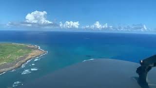 Flying into Iwo Jima and around the island [upl. by Liarret]