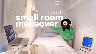 EXTREME small room makeover 🪴 standing desk storage organization amp tips [upl. by Hussein]