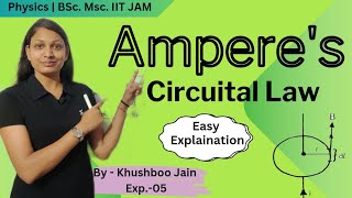 Amperes Circuital Law  lect 01  electromagnetic wave physics 12th bsc [upl. by Ytsirhk]