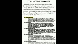 Myth of Sisyphus  Camus the myth of Sisyphus  The Myth of Sisyphus  English Notes [upl. by Ev]