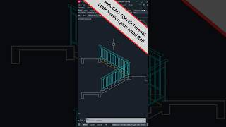 YQArch  AutoCAD Stair  Handrail Tutorial architecture viral [upl. by Silvers595]