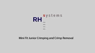 Mini Fit Junior Crimping and Crimp Removal Tutorial [upl. by Namzzaj]